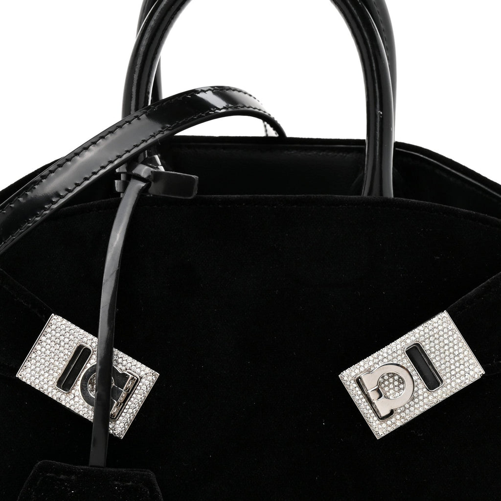 Velvet Strass XS Hug Bag Black