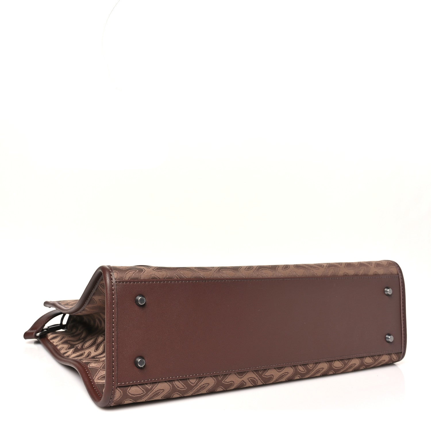 Monogram Jacquard Medium Shopping Bag Chocolate