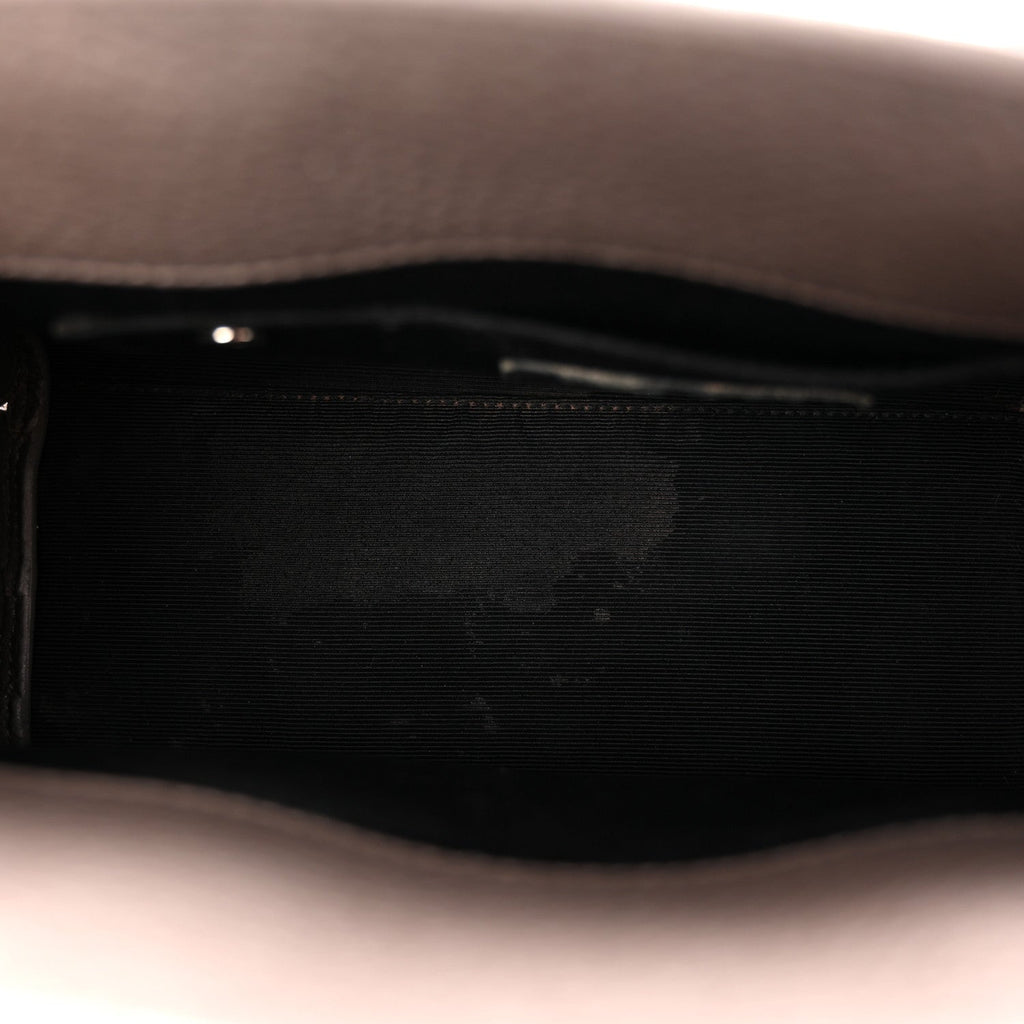 Grained Calfskin Baby Sac De Jour Fog