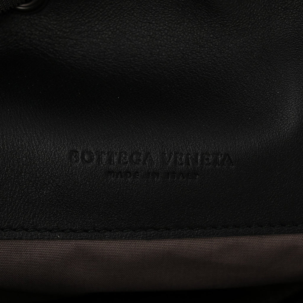 Calfskin Intrecciato Sassolungo Backpack Black Multicolor