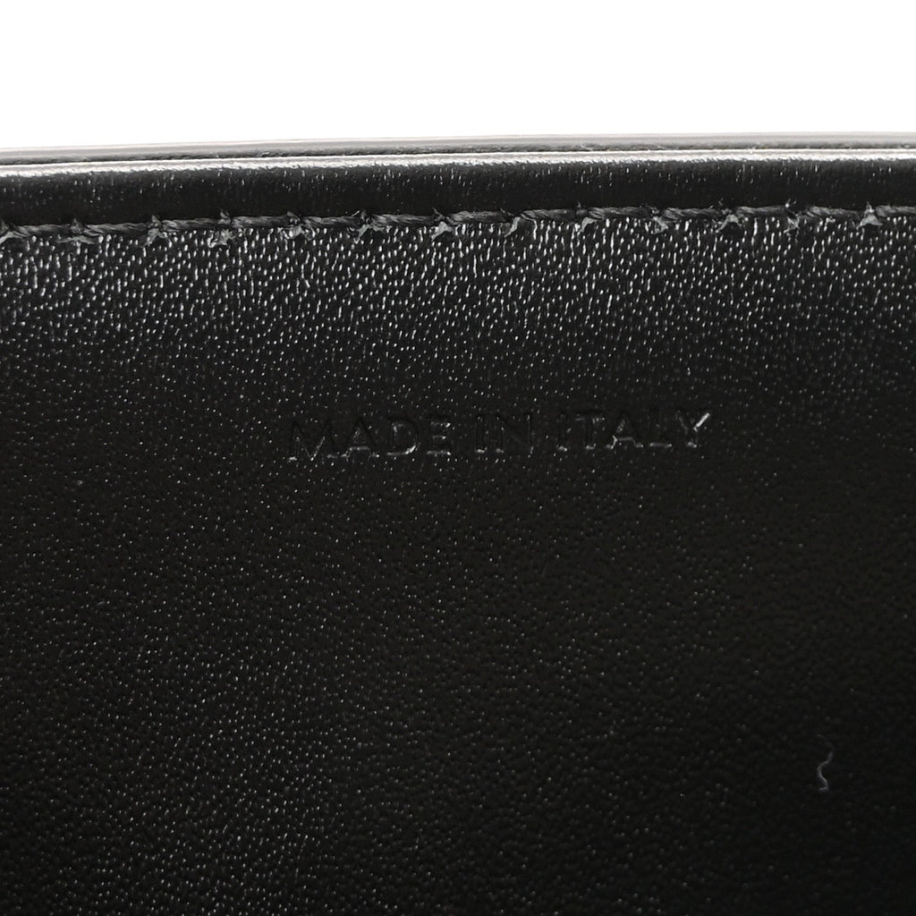 Satinated Calfskin Small 16 Top Handle Bag Black