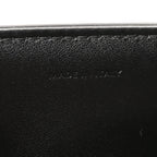 Satinated Calfskin Small 16 Top Handle Bag Black