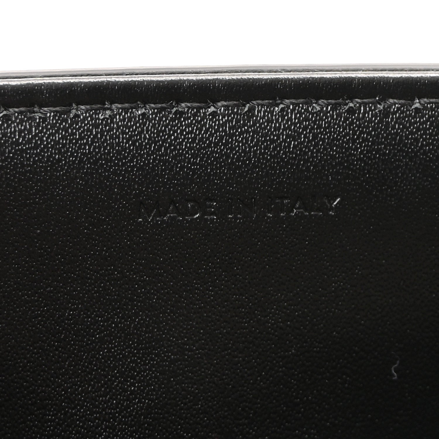 Satinated Calfskin Small 16 Top Handle Bag Black