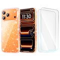Entronix Bundle Compatible with iPhone 17 Pro - [Hard] Glitter Clear Case & 2 Clear Screen Protectors