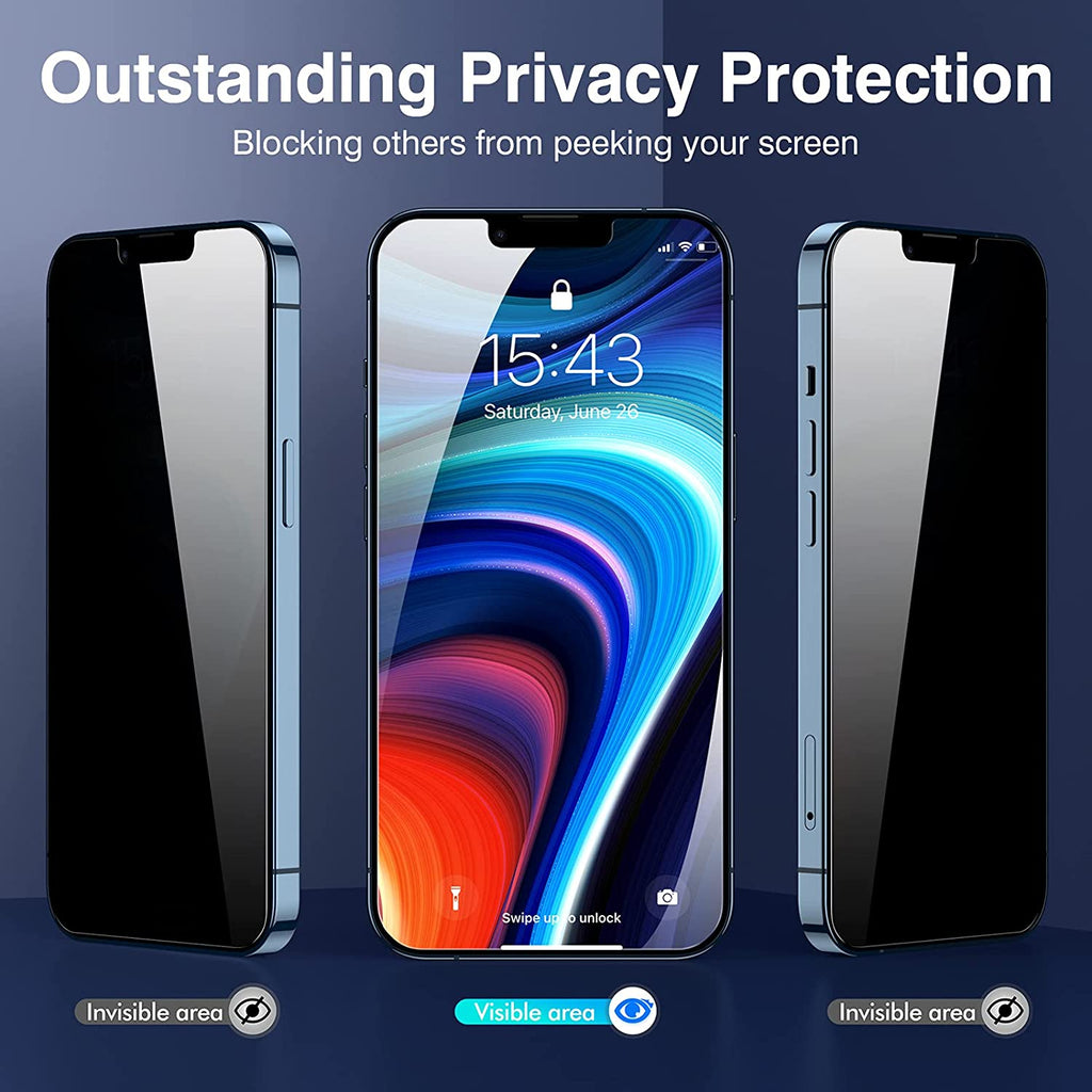 SAHARA - ZeroDamage Privacy Screen Protector (2-Pack) - iPhone 13 and iPhone 14