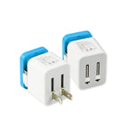 Reiko 2 Amp Dual Port Portable Travel Adapter Charger In Blue