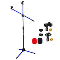 Mic Stand Floor Height Adjustable Tripod Microphone Stands w Extending Telescoping Boom Arm - MS DBL G