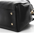 Pebbled Calfskin Small Soho Shoulder Bag Black