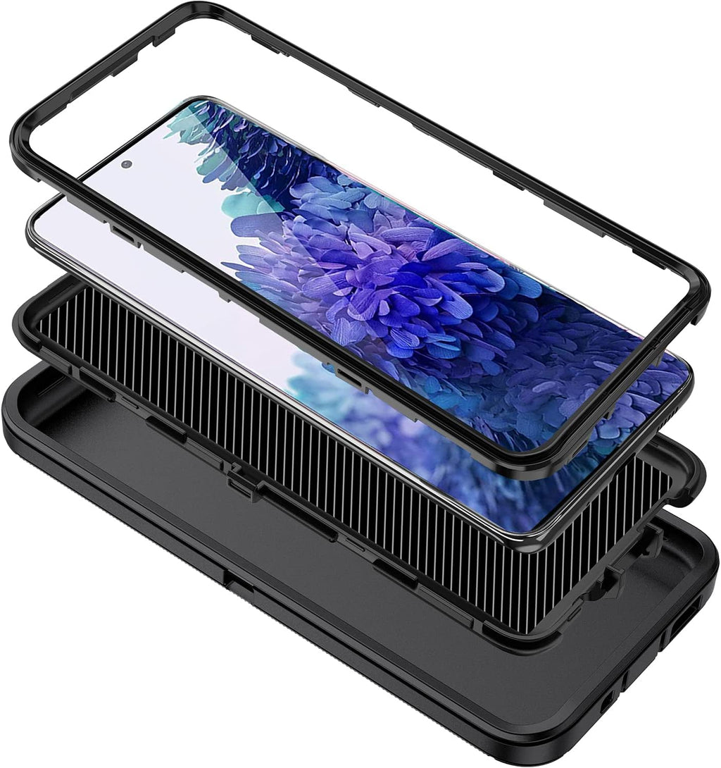 Entronix Case Compatible with Galaxy S20 FE - Triple-Layer Heavy Duty Protection