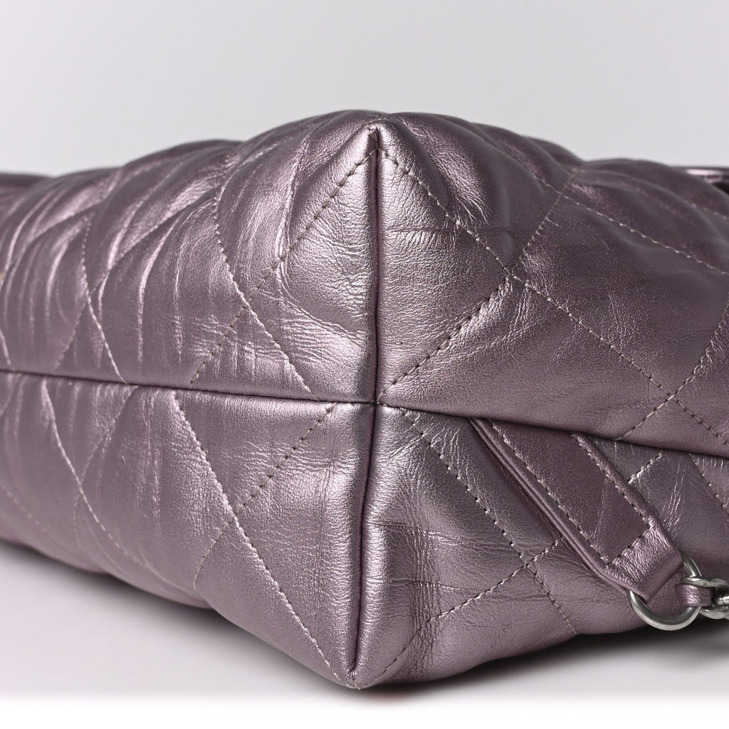 Iridescent Calfskin Quilted Ground Control Backpack Pink