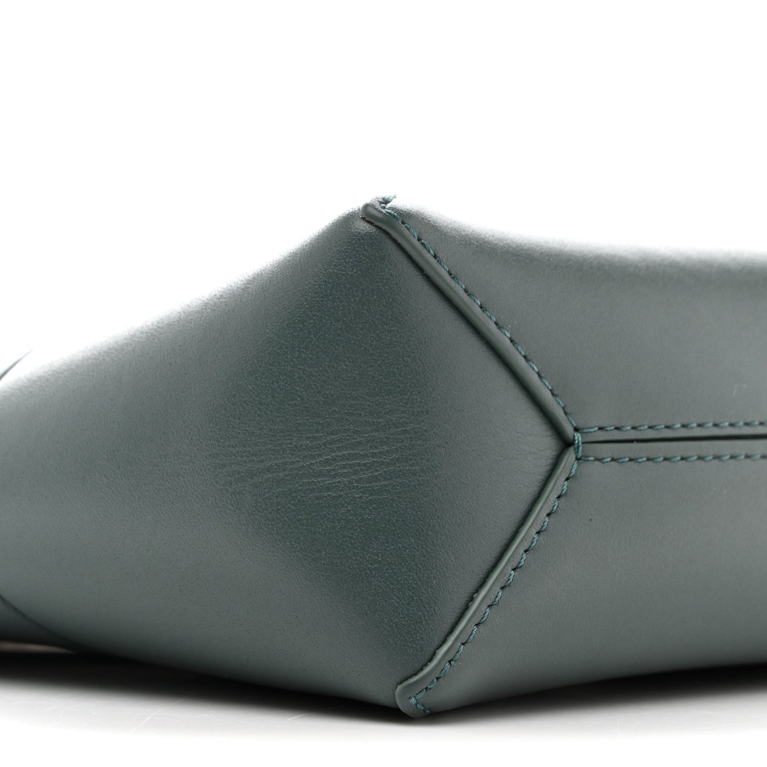 Shiny Calfskin Puzzle Fold Pouch Vetiver