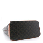 Triomphe Canvas Calfskin Medium Cabas Bag Tan