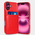 Entronix Case Compatible with iPhone 16 - [6 Slot Card Holder] Slim Leather Wallet