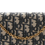 Oblique Saddle Chain Pouch Blue