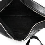 Grained Calfskin Large Slouchy Banana Bag Black