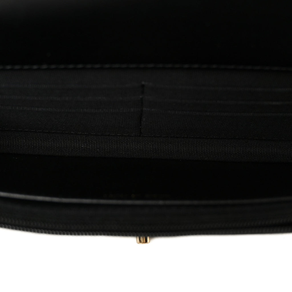 Lambskin Quilted Resin CC Mini Flap Bag Black White