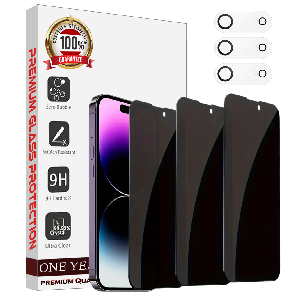 Entronix Anti-Spy Privacy Screen Protector & Camera Lens Protector Compatible with iPhone 17 Air - 6-Piece Combo