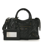 Agneau Classic Gold Hardware Nano City Black