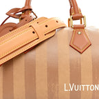 Calfskin Washed Stripes Speedy P9 Bandouliere 20 Camel