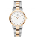 Daniel Wellington Ladies Two-Tone Iconic Link Lumine Watch