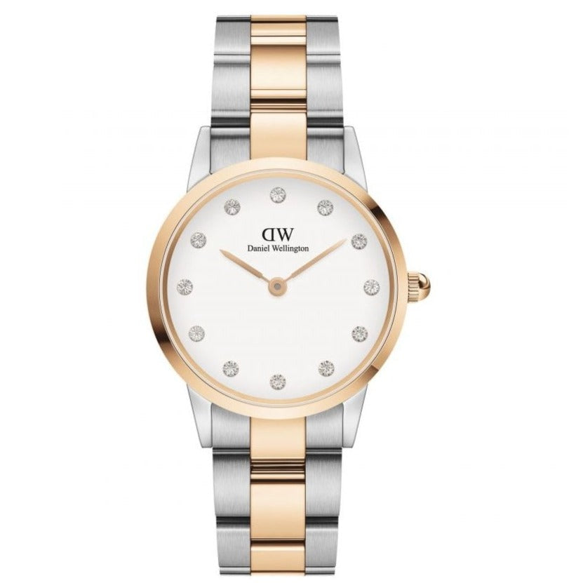Daniel Wellington Ladies Two-Tone Iconic Link Lumine Watch