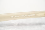 David David Sunglasses Round Solid Brown Mink Cream and Brown