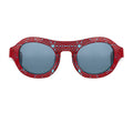 David David Sunglasses Round Red and Dark Blue