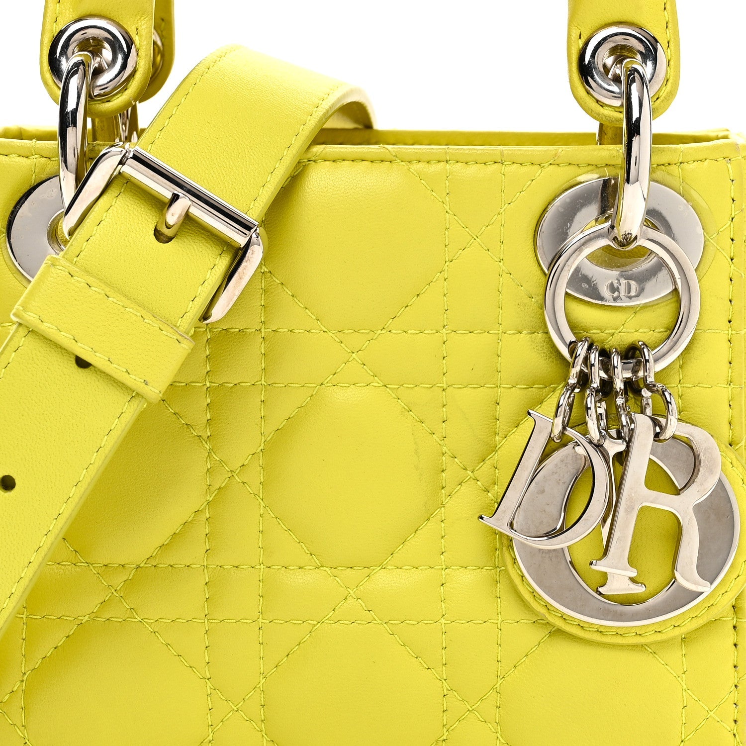 Lambskin Cannage Nano Lady Dior Acid