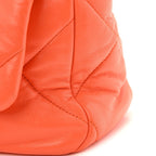 Lambskin Quilted Large Chanel 19 Flap Orange