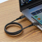 Power Delivery Usb-C To C Fast Charging & Sync Nylon- Braided 5Ft Cable In Black