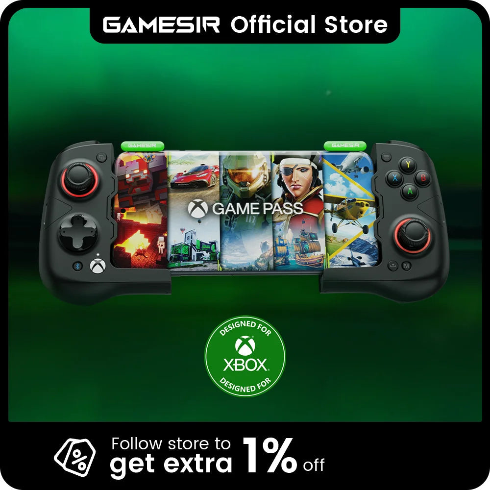 Gamesir X4 Aileron Bluetooth Mobile Game Controller with Xbox Authorization and Enhanced Features, Portable Joy-Con Design