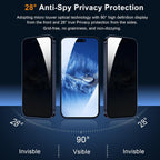 Entronix Anti-Spy Privacy Screen Protector Compatible with iPhone 16E - 2-Piece Combo
