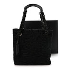 Persian Lamb Fur Tote Black
