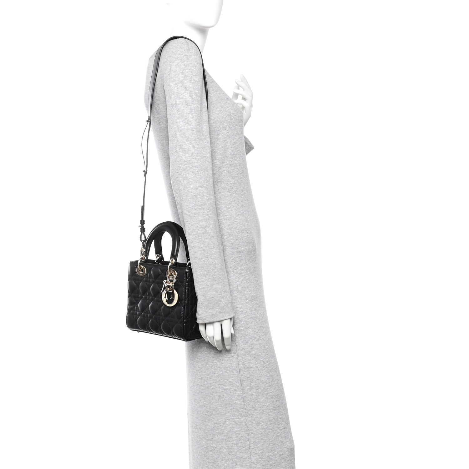 Lambskin Cannage Small My ABCDior Lady Dior Black