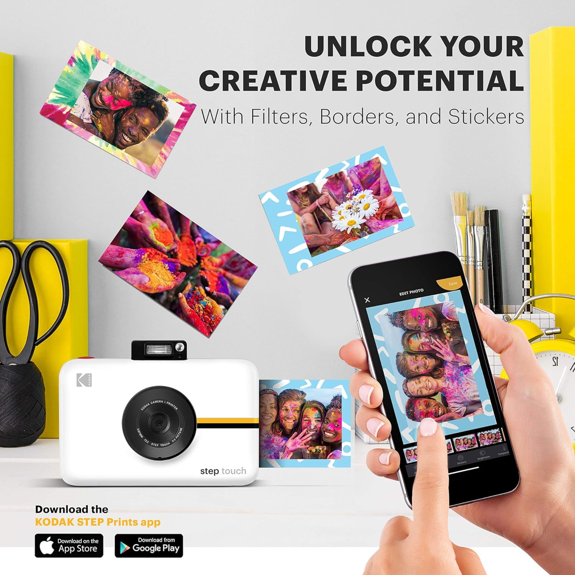 Kodak Step Touch 13MP Digital Camera & Instant Printer 2x3" with 3.5 LCD Touchscreen Display