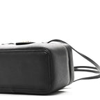 Shiny Caviar Preppy Coco Long Vanity With Strap Black