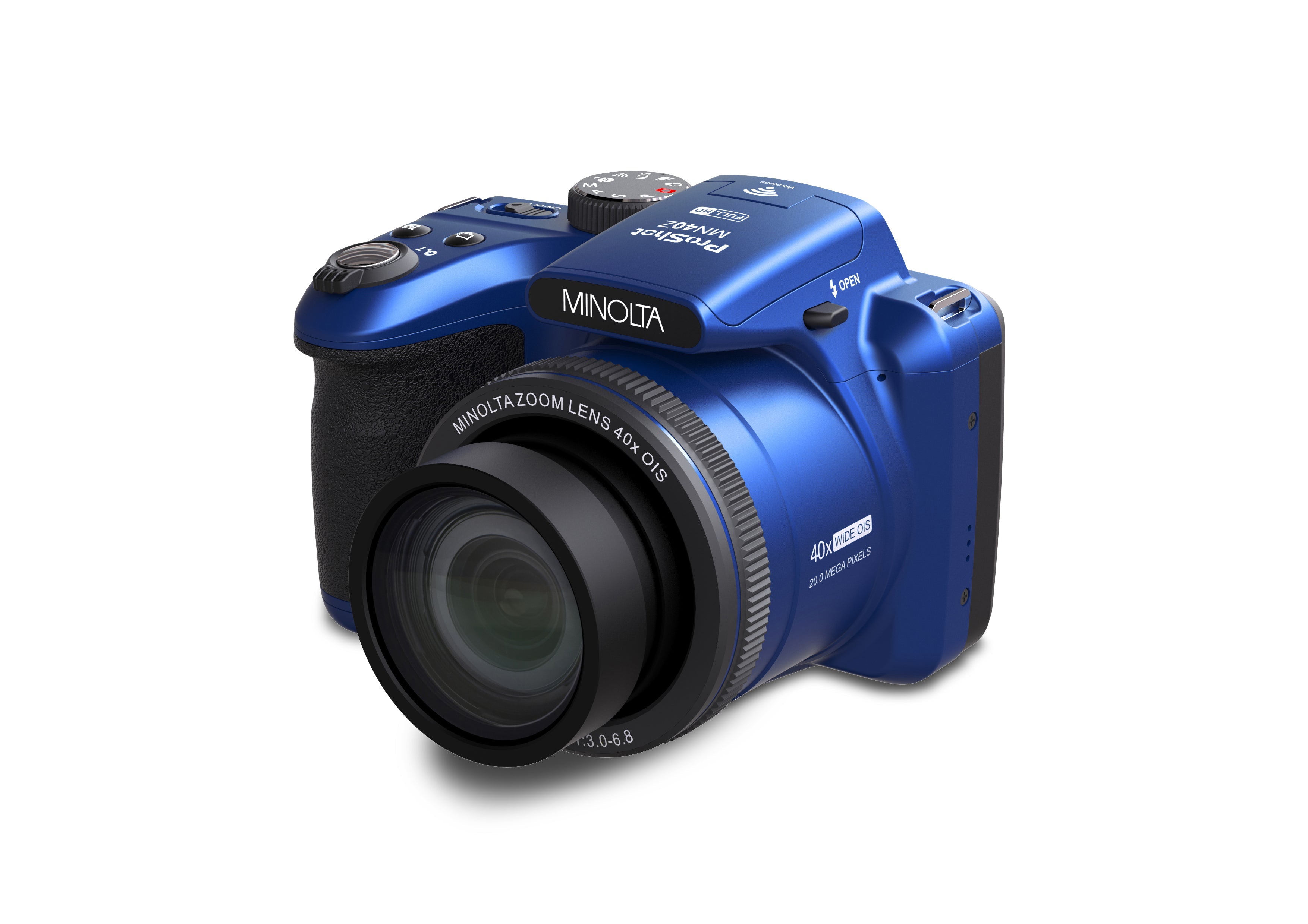 MINOLTA MN40Z ProShot 20 MP / 1080P FHD Bridge Camera w/40x Optical Zoom (Black)