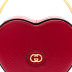 Snakeskin Broadway Mini Heart Top Handle Bag Rasberry Candy