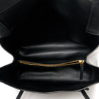 Calfskin Medium Falcon Shoulder Bag Black