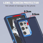 Entronix Bundle Compatible with Galaxy S24 Ultra - Heavy Duty Case & 2 Clear Screen Protectors
