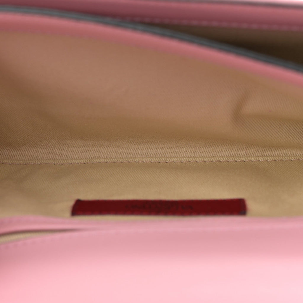 Nappa Bow Studded Shoulder Bag Pop Gardenia