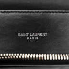 Calfskin Y Quilted Monogram Medium Loulou Chain Satchel Black
