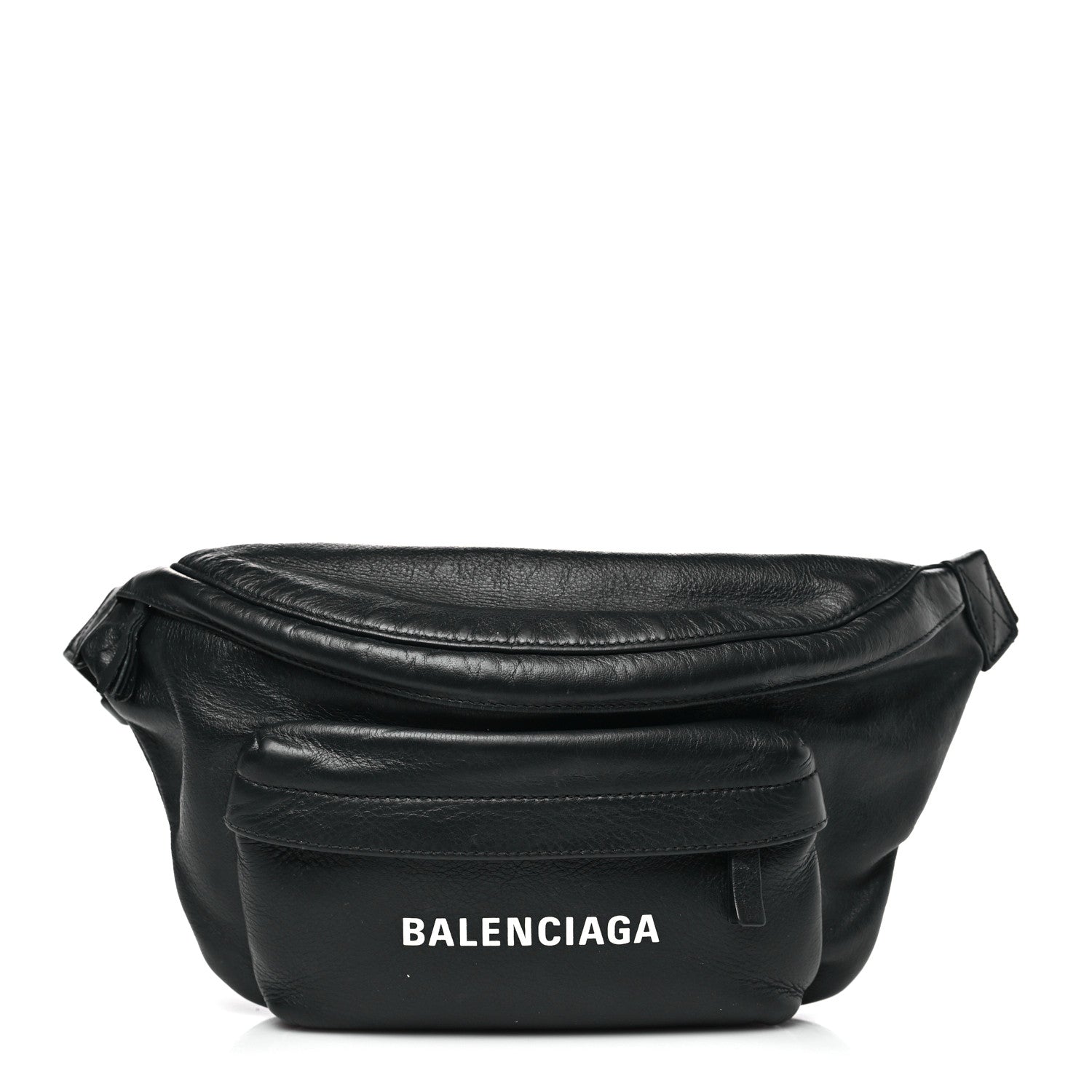 Smooth Calfskin Logo Large Everyday Beltpack Black White