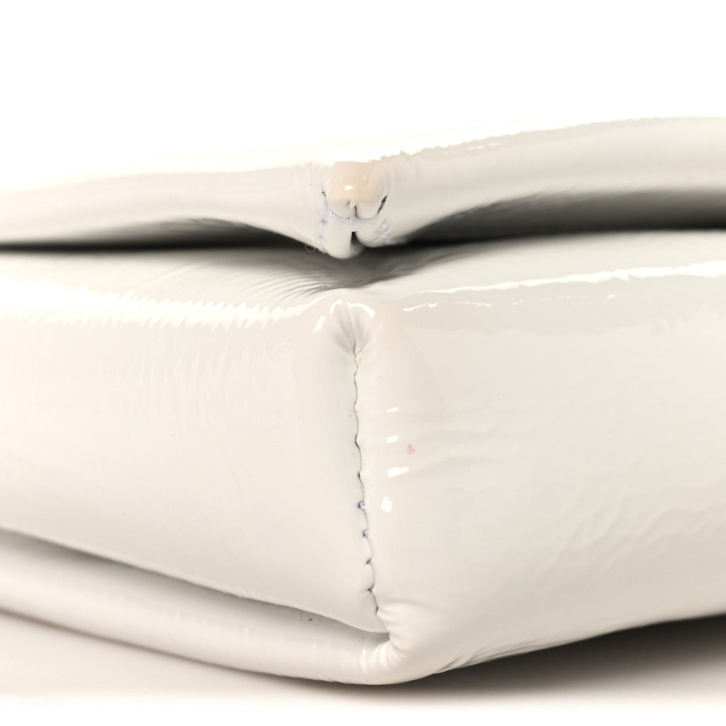 Naplak Patent Calfskin Monochrome Small Loubi54 Shoulder Bag White