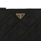 Re-Nylon Tessuto Impuntu Quilted Re-Edition 1995 Chaine Pouch Black