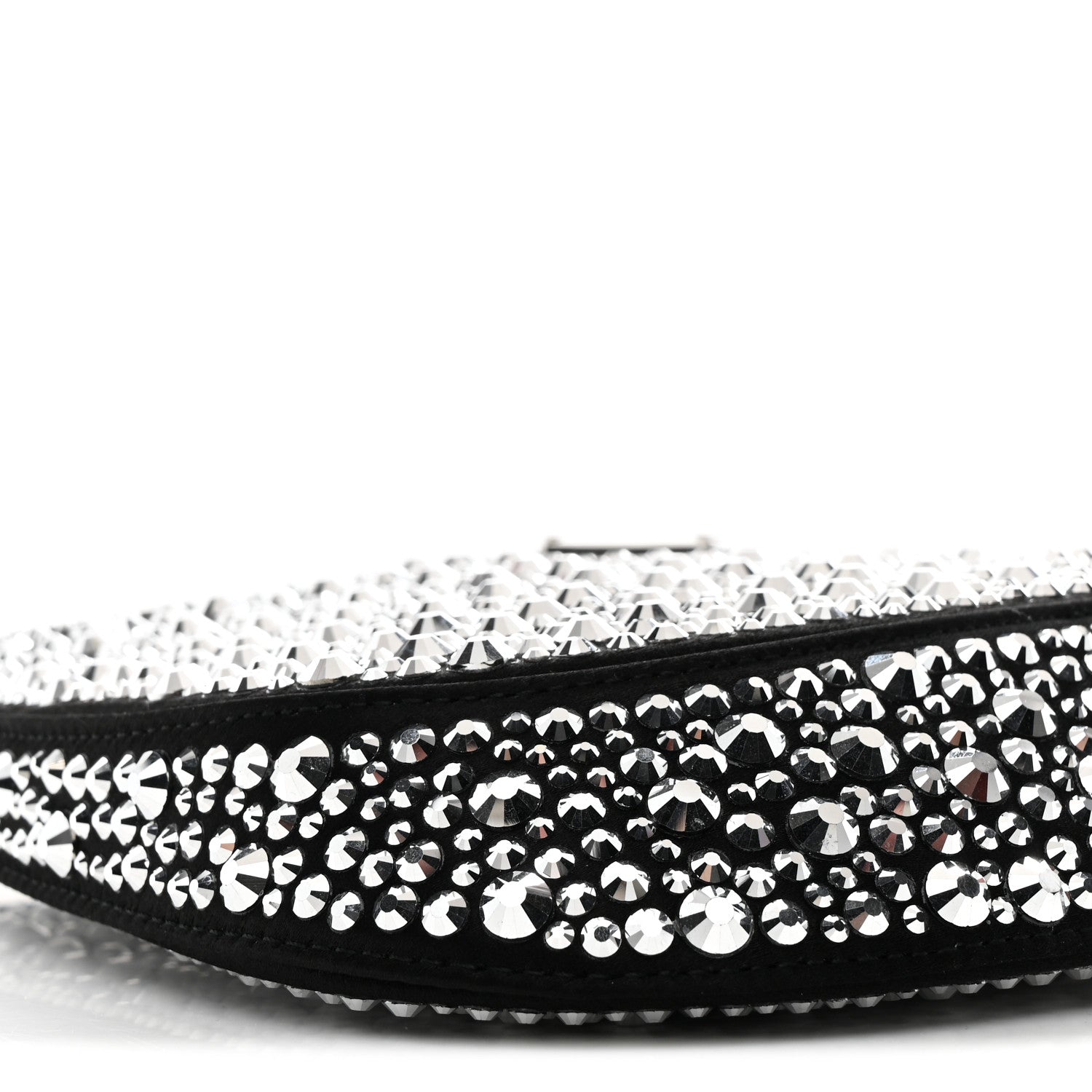 Satin Crystal Cleo Adjustable Strap Shoulder Bag Metal