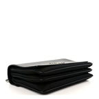 Saffiano Tessuto Nylon Chain Shoulder Bag Black