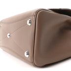 Smooth Calfskin Small Bel Air Carry All Bag Dark Taupe