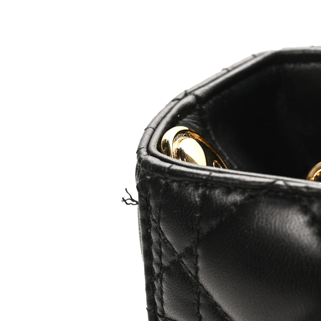 Lambskin Cannage Large Lady Dior Black