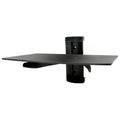 Tempered Glass Single Stud 22 Pound Shelf Wall Mount